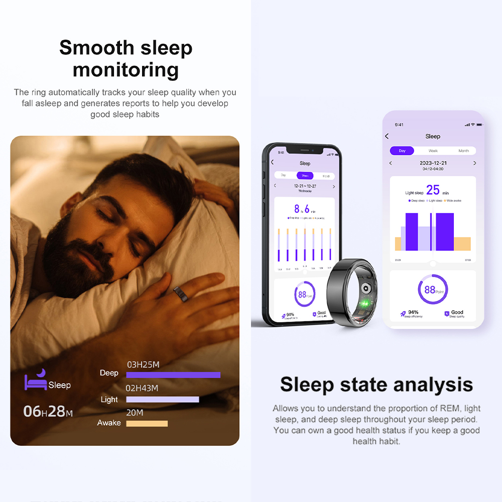 [2024 ] COLMI R02 Smart Ring M - Blood Oxygen Monitor ulasan dan harga