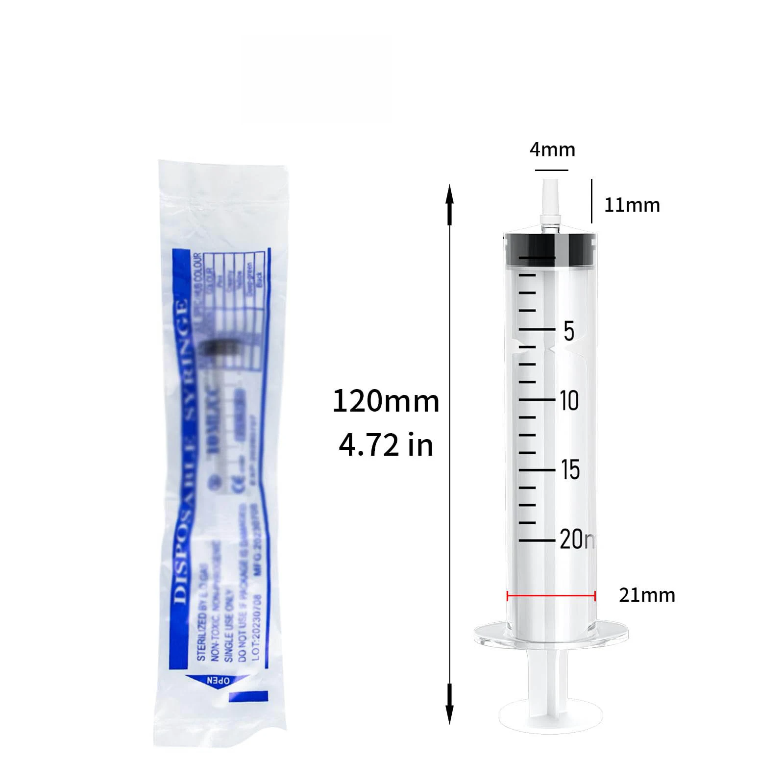 20ml Straight Mouth Plastic Sy - Health Wellness Items ulasan dan harga