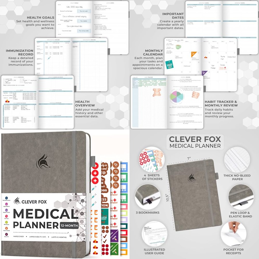 Large Medical Planner 12-Month - Health Wellness Month ulasan dan harga