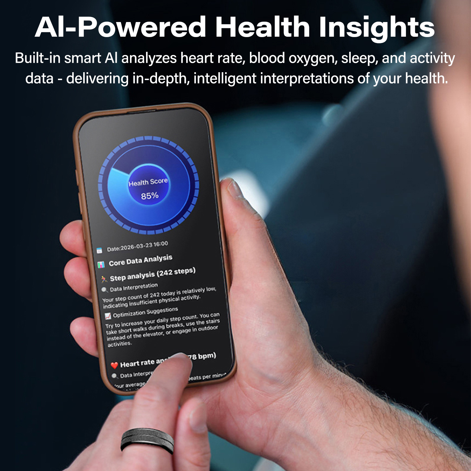 Smart Ring Men Women AI Health - Blood Oxygen Monitor ulasan dan harga