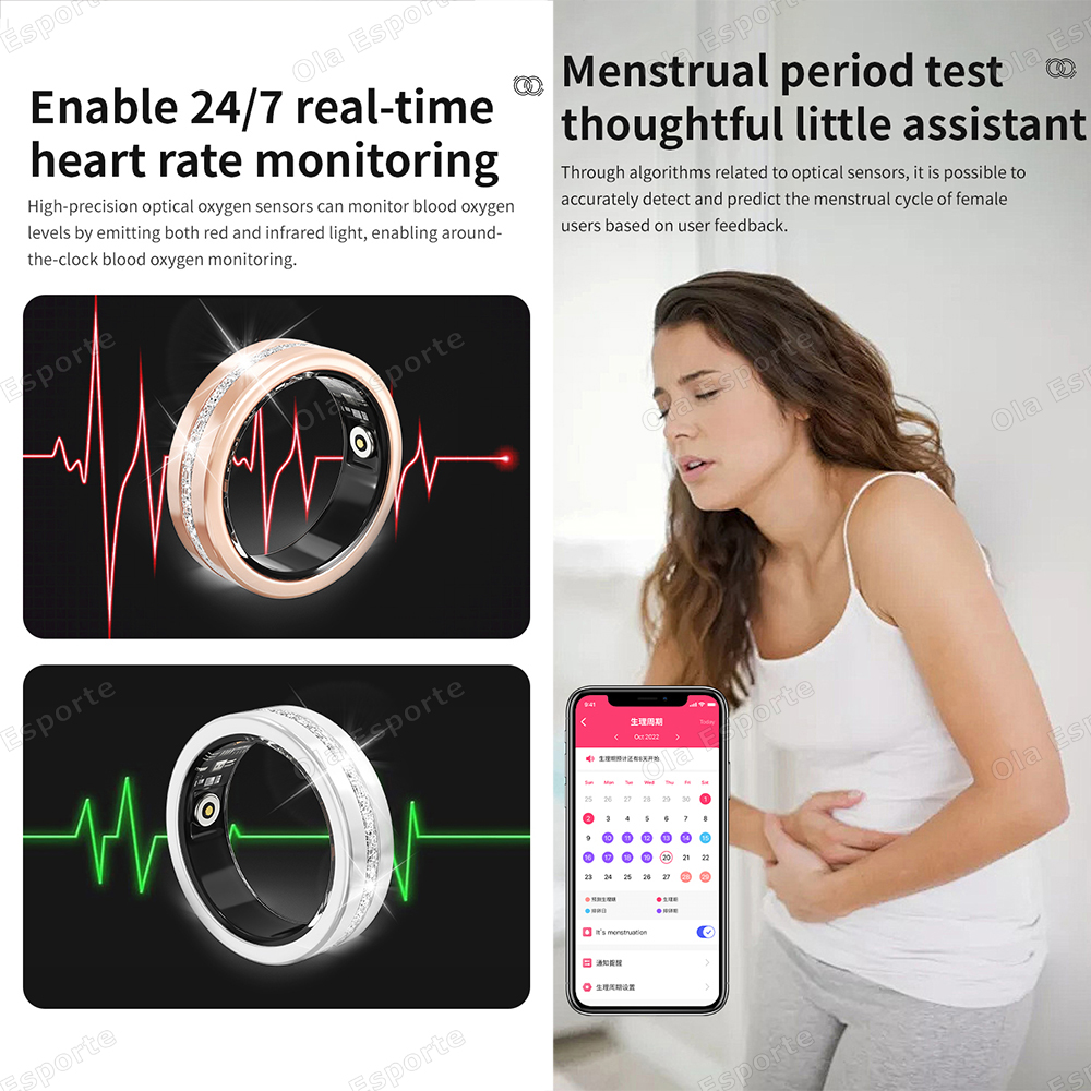 2026 New Smart Ring Lady Heart - Blood Oxygen Monitor ulasan dan harga