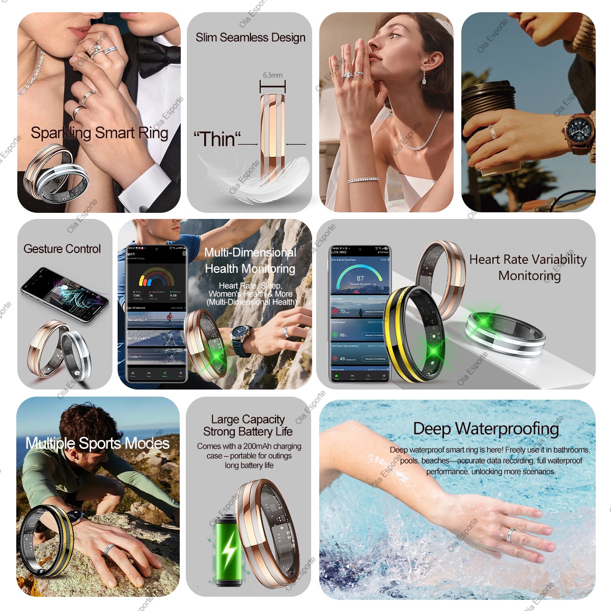 New Smart Ring Female Health T - Blood Oxygen Monitor ulasan dan harga