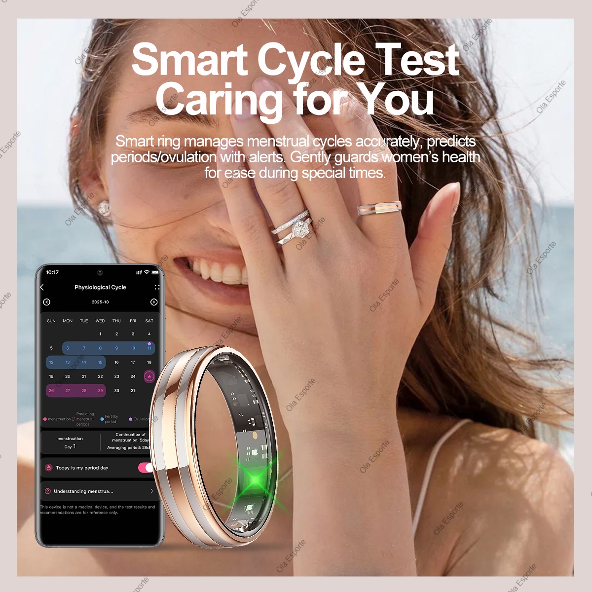 New Smart Ring Female Health T - Blood Oxygen Monitor ulasan dan harga