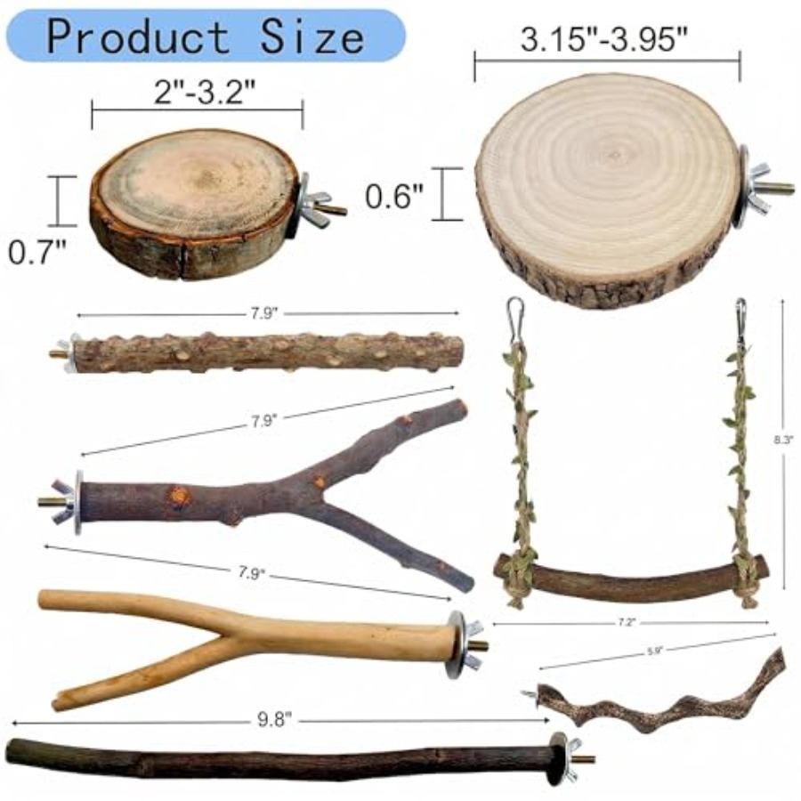 8PCS natural wood bird perches - Health & Wellness Services At Western University Photos ulasan dan harga