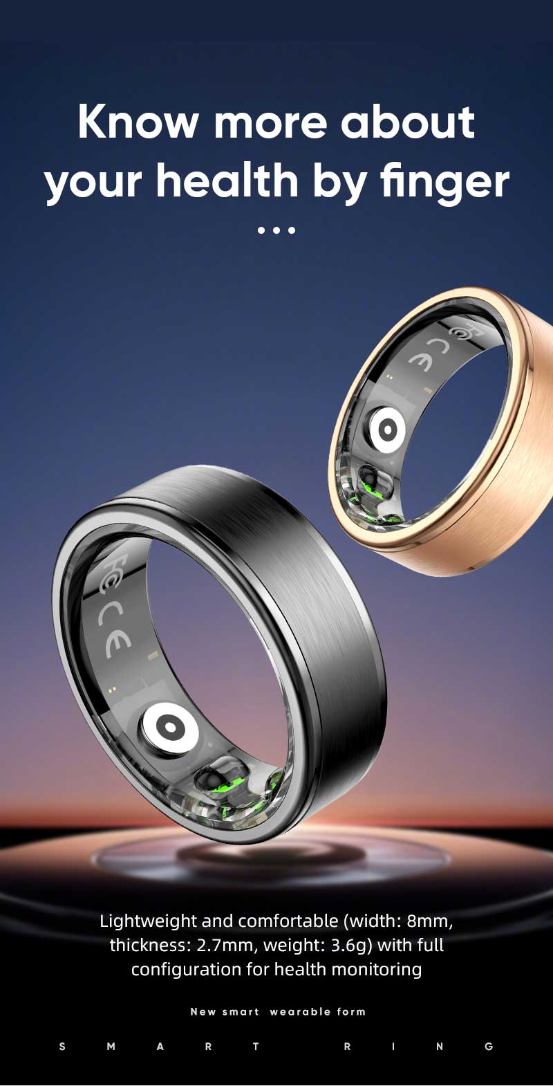 R03 Smart Ring Men Women With  - Blood Oxygen Monitor ulasan dan harga
