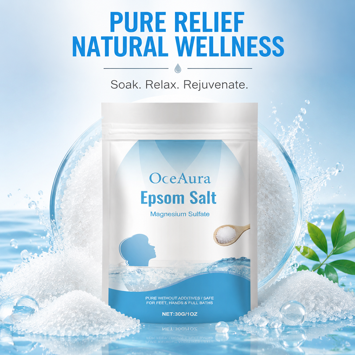 Pure Epsom Salt Magnesium Sulf - Bath Salts Magnesium ulasan dan harga