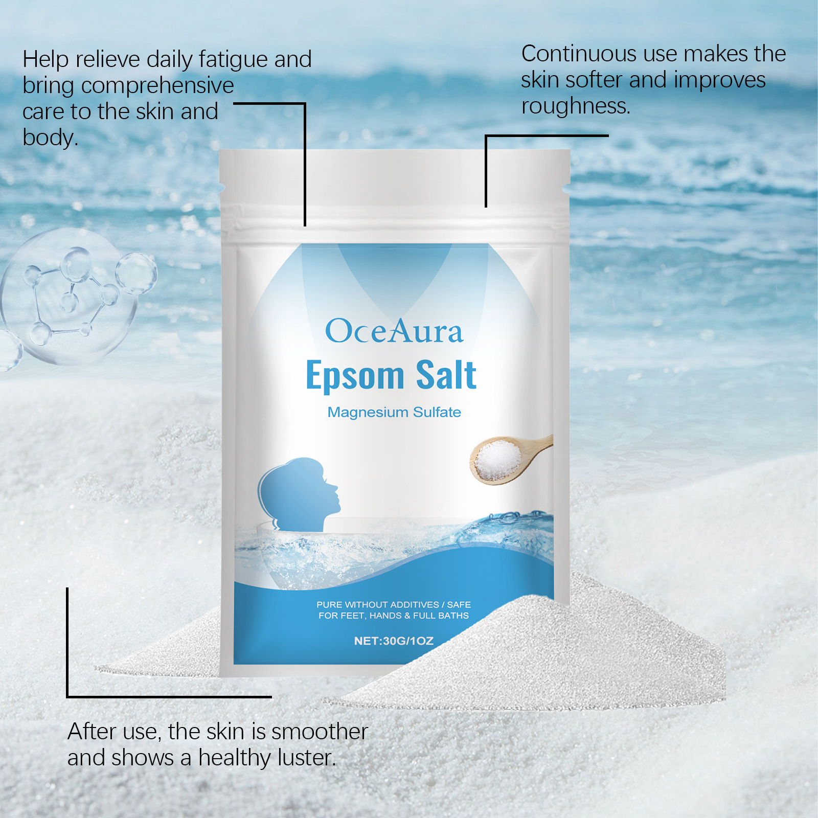 Epsom Salt Magnesium Sulfate M - Bath Salts Magnesium ulasan dan harga