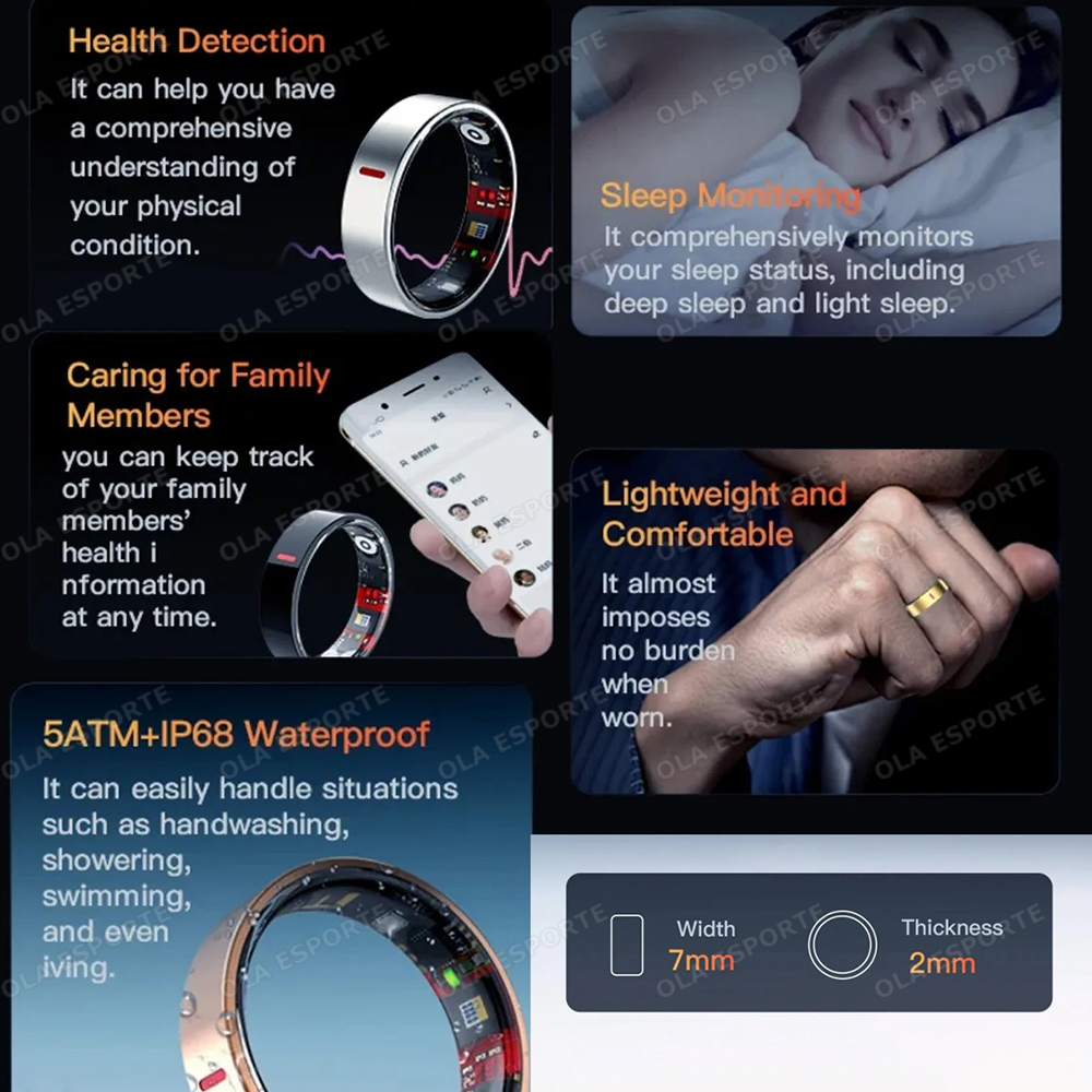 2026 Outdoor Sports Smart Ring - Blood Oxygen Monitor ulasan dan harga