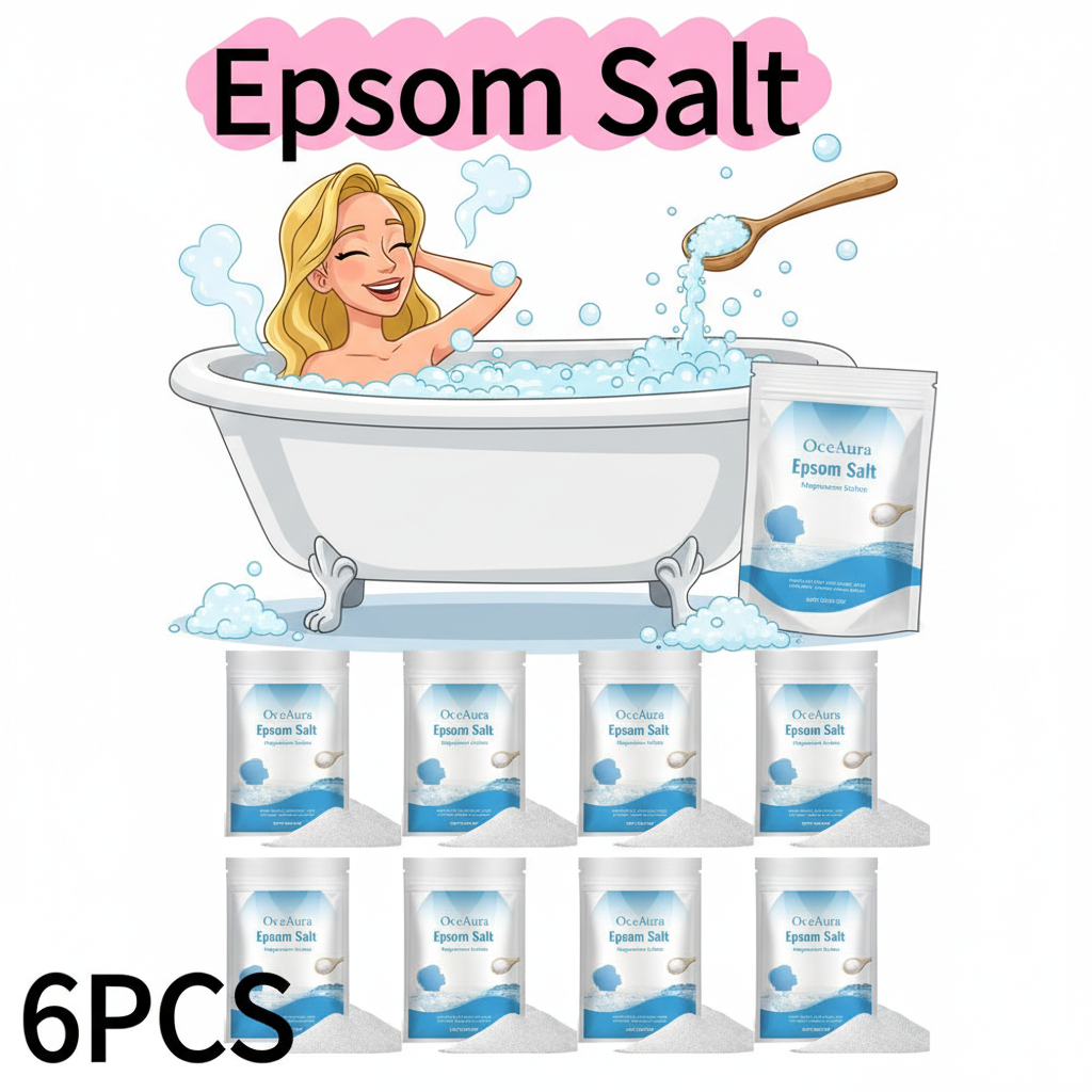 6PCS*30g Salt Magnesium Sulfat - Bath Salts Magnesium ulasan dan harga
