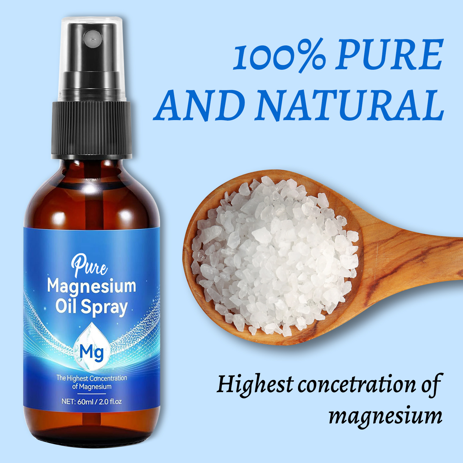 Natural Magnesium Oil 60ml - 1 - Bath Salts Magnesium ulasan dan harga
